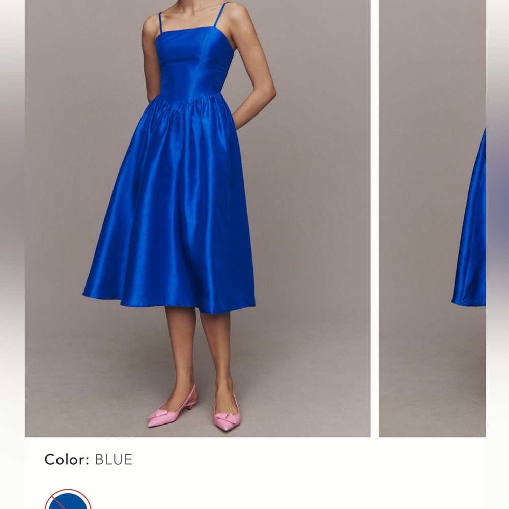 Hutch Royal Blue Tea Length Dress